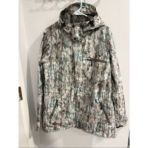 Oakley Parka Ski Jacket Green, Tan and Gray Interior Label Detail